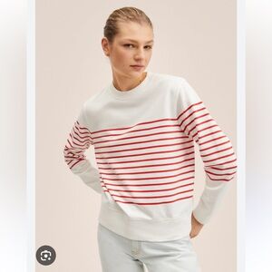 Mango Striped Cotton Sweatshirt